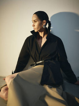 Рубашка оверсайз изо льна / Zarina