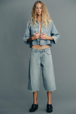 TRF DENIM CAPE JACKET