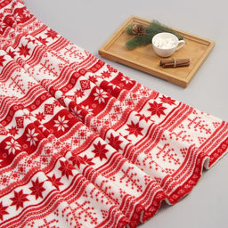 Плед Этель. Новогодний узор, 150?200 см, корал-флис