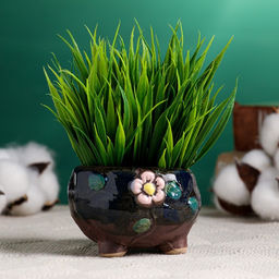 Цена за 2 шт. Горшок "Бочонок" 5х5х5см МИКС