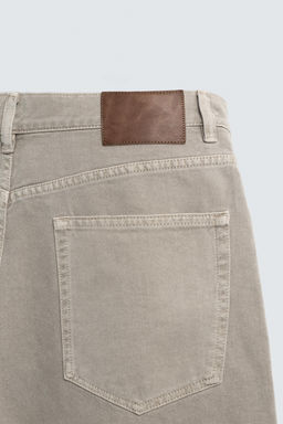 JEANS STRAIGHT FIT LAVADO / Beige claro - Zara фото 11