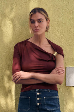 ASYMMETRIC POLYAMIDE TOP - Zara фото 26