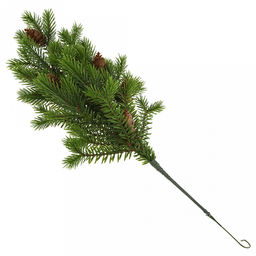 Декоративная гирлянда Ель 51см, малая, с шишками, пластик, зеленый (Россия) - Домашняя мода фото 3