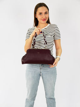 LACCOMA сумка Паола-22-Л815-ежевичный эко кожа хлопок фото 6