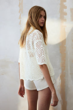 Cardigan en punto pointelle - H&m фото 4