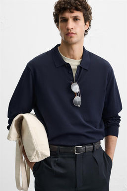 KNIT COTTON - SILK POLO SHIRT - Zara фото 6