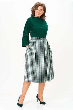 Костюм Anastasia 1304.1 изумрудный/гусиная лапка