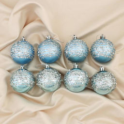 Ёлочные игрушки Ночная вьюга, шары новогодние, d=6 см, набор 8 шт.