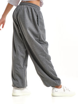 Брюки с принтом из футера UD 8021 графит меланж - Mini maxi фото 2