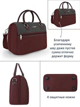 Дорожный бьюти-кейс De lerto. 6089 red grey 16 - Borgoantico фото 8