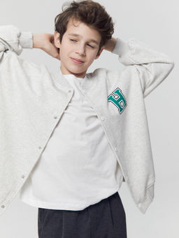 Толстовка для мальчика в сером цвете с печатью - Mark formelle фото 2