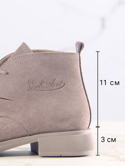 Ботинки 308.патрицияka.Капучино замша/мех