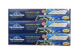 Шторка-зонт автомобильная от солнца на лобовое стекло 135Х75 см