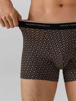Цена за 2 штуки! Трусы боксеры мужские черные с узором - Mark formelle фото 3