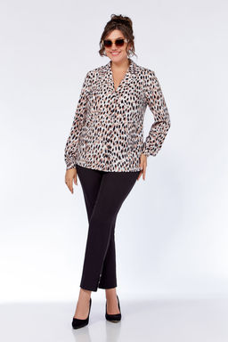 Блуза Swallow 803.2 черный+серебряный узор фото 732