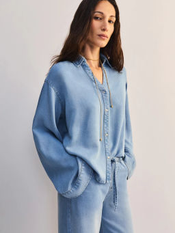 Джинсовая рубашка из тенселя ZR2605092357-101 / Zarina