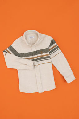 Erkek _ocuk Krem Uzun Kollu G_mlek