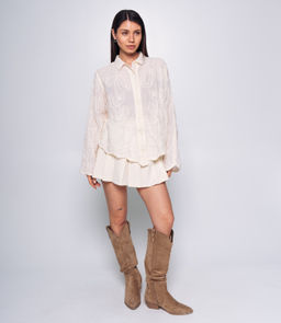 Блуза #КТ808 (8), светло-бежевый