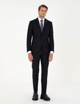 Lacivert Ex. Slim Fit Y_nl_ Tak_m Elbise