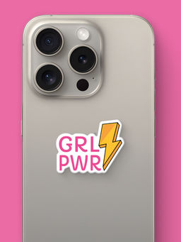 Набор 3D стикеров для телефона 3 шт. "GRL PWR"