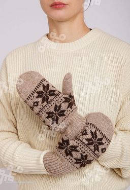 Шерстяные варежки (арт. 04119) - Тод оймс ххк фото 3