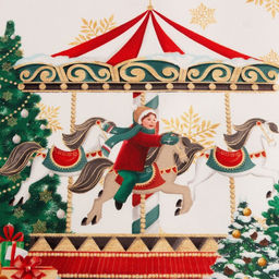 Набор новогодних салфеток Этель Новогодняя ярмарка, 40х40см 4 шт, хлопок, саржа  фото 7