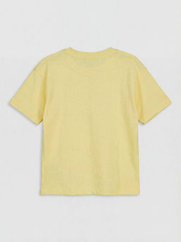 Bisiklet Yaka Bask?l? Erkek ?ocuk Ti??rt