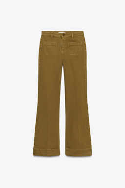 Z1975 HIGH-WAIST JEANS WITH PATCH POCKETS - Zara фото 6