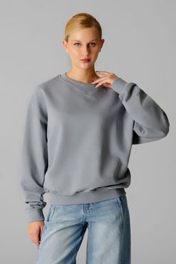 Арт.15114 Свитшот женский оверсайз 42-48 Цвет:серый - Калинка фото 10