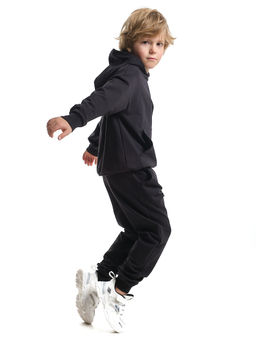 Комплект спортивный плотный из футера 22-6840 черный - Mini maxi фото 3