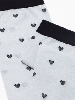 Цена за 2 пары. Носки Классические CONTE FANTASY Сияющие носки с объемными рисунками Hearts silver-bianco - Conte elegant фото 5