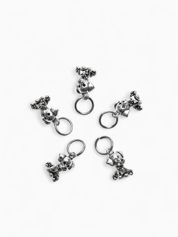 Цена за 5 шт. Шарм подвеска «Собака», цвет серебро