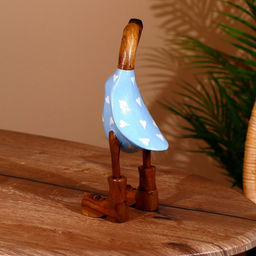 Сувенир «Утка в голубом», 27 см, дерево