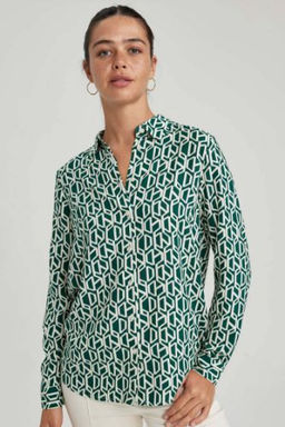 Regular Fit Uzun Kollu Desenli Gomlek