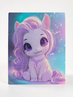 Алмазная вышивка с частичным заполнением «Лошадка» 20×25 см