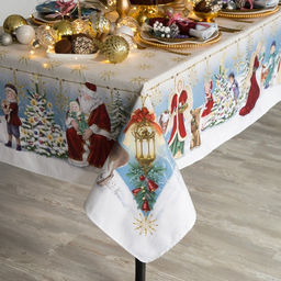Набор новогодний Christmas time: скатерть 150×110 см +/-3 см с ГМВО, салфетка 40×40 см-4 шт., 100% хлопок