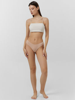 Цена за 2 штуки! Трусы бразилиана женские бежевые