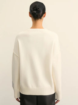 Джемпер с декоративной нашивкой / Zarina  фото 5