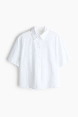 Oversized broderie anglaise shirt - H&m фото 2