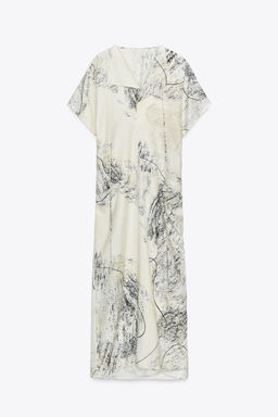 ZW COLLECTION PRINTED MIDI DRESS - Zara фото 4