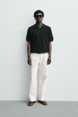 POLO PUNTO REGULAR FIT ESTRUCTURA / Negro
