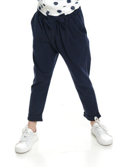 Брюки для девочки UD 3401 синий - Mini maxi фото 2