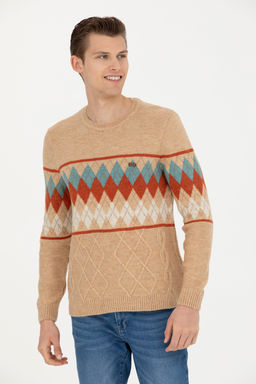 Мужской свитер песочного меланжа - U.s. polo assn фото 17