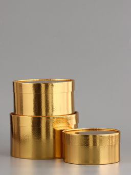 Набор подарочных коробок 3 в 1, завальцованные, золотой, 20 х 12 - 18 х 10 - 16 х 8 см