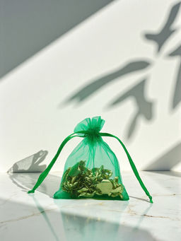 Мешочки подарочные, набор 100 шт. 7×9 см, тёмно-зелёный