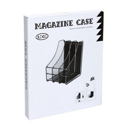 Лоток для бумаг вертикальный, металлическая сетка, 3 отделения, серый