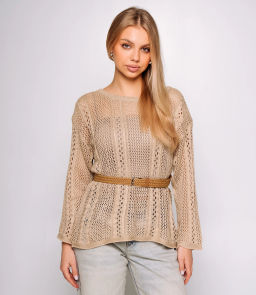 Лонгслив+топ #КТ2983, бежевый