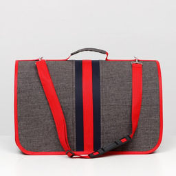 Сумка - переноскадля животных, каркасная, складная, 46 х 28,5 х 26 см, красно-серая - Пижон фото 2