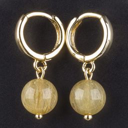 Серьги из Рутилового кварца "Волосатик"