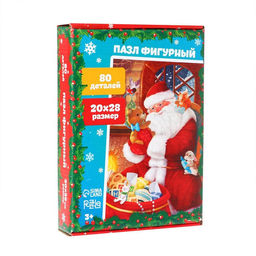 Пазл фигурный В гостях у Деда Мороза, 137 деталей - Puzzle фото 3